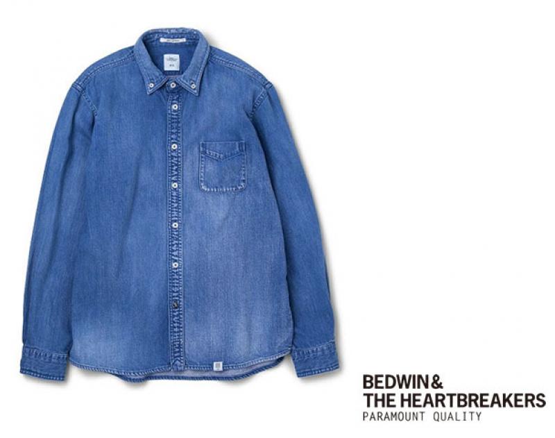 BEDWIN &THE HEARTBREAKERS 2016AW L/S B.D DENIM SHIRT FD "BRIAN"