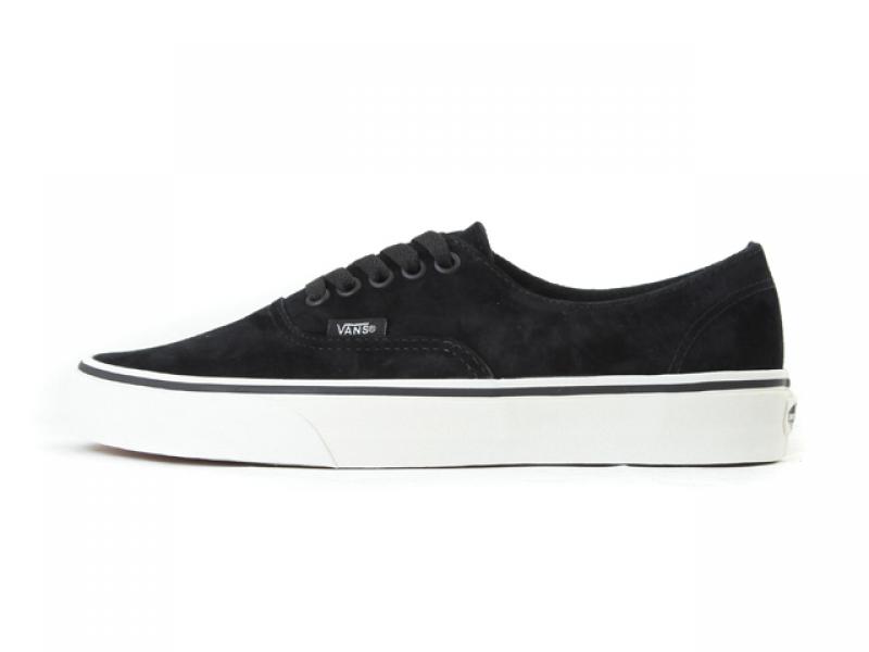  VANS CLASSICS  AUTHENTIC DECON (PIG SUEDE) BLACK/BLANC DE BLANC