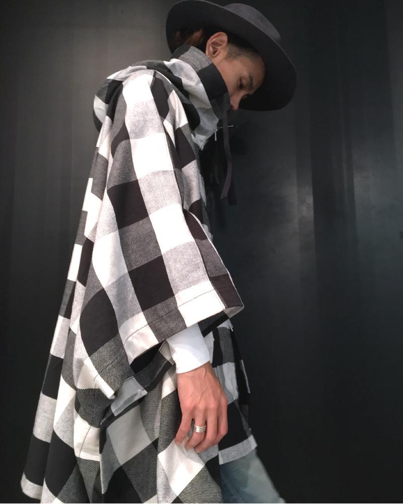  nonnative / TOURIST CAPE COTTON TWILL BLOCK CHECK 