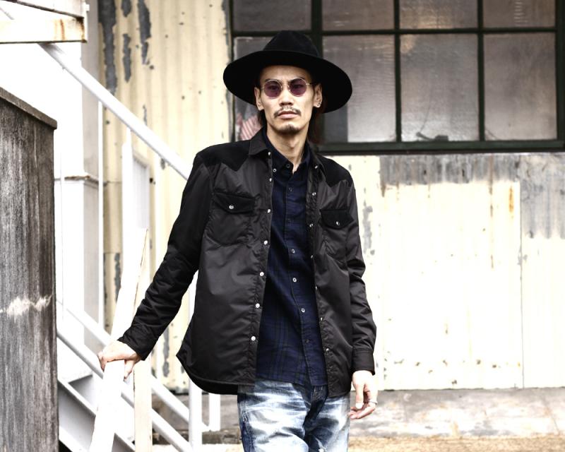  DENIM BY VANQUISH & FRAGMENT / western padding shirt 