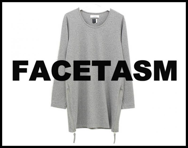 FACETASM  / "SIDE ZIP LONG TEE" 