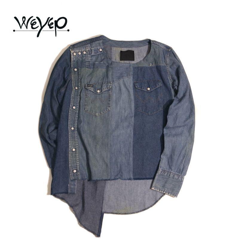 WEYEP Re Make Denim Western Shirt