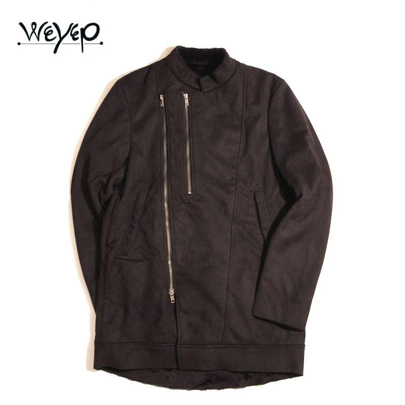 WEYEP Fake Mouton Riders Coat