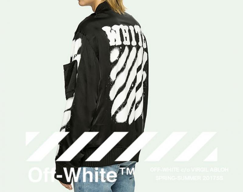 OFF-WHITE c/o VIRGIL ABLOH SPRING AND SUMMER 2017 "DIAG SPRAY BOMBER"...¾