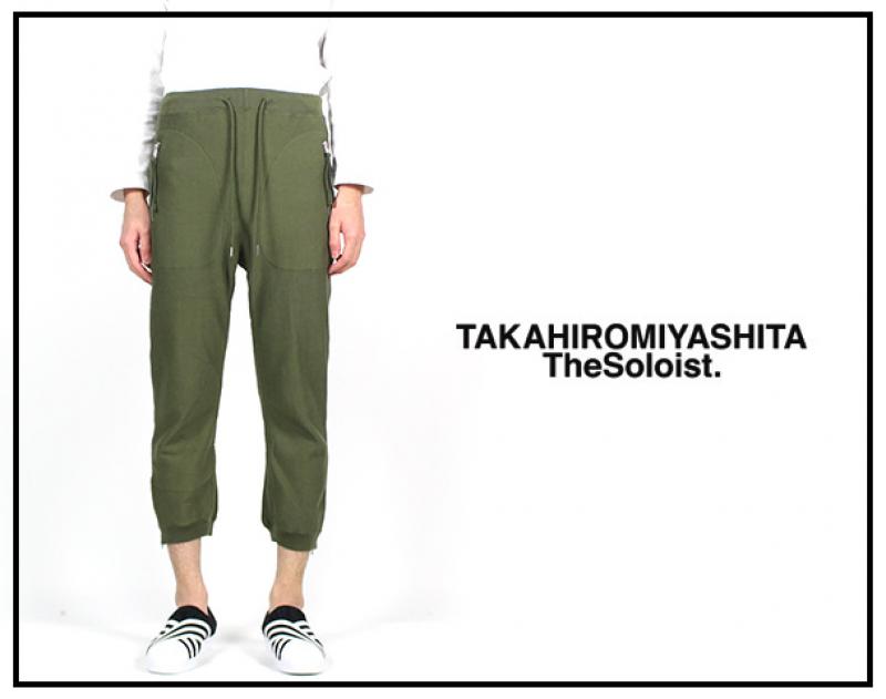 TAKAHIROMIYASHITATheSoloist. / 奢ƥ "three quarter length sweat pants w/zip."