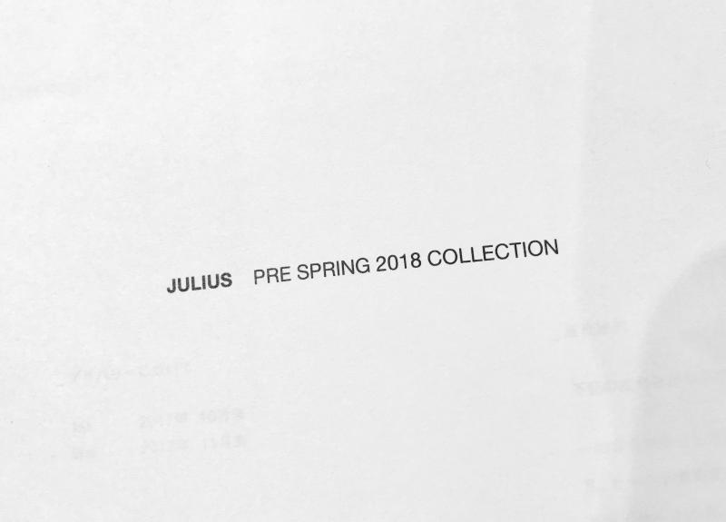 [Exhibition] JULIUS PRE 18SS COLLECTION