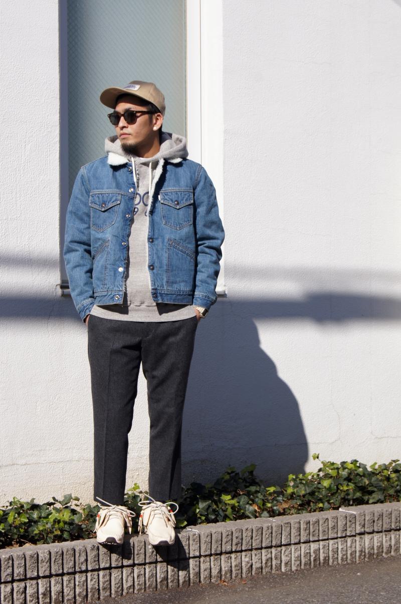 STANDARD CALIFORNIA - famous Denim Boa Jacket.