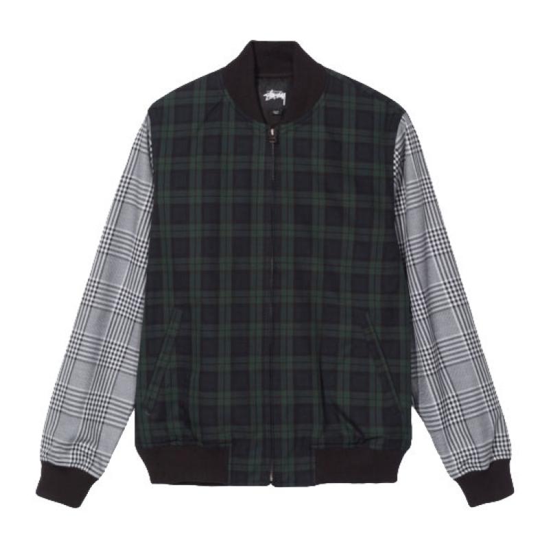 Stüssy Mixed Plaid Bomber Jacket