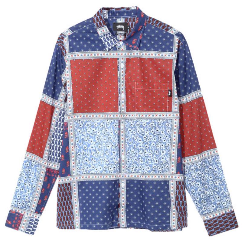 Stüssy Paisley Patchwork L/SL Shirt