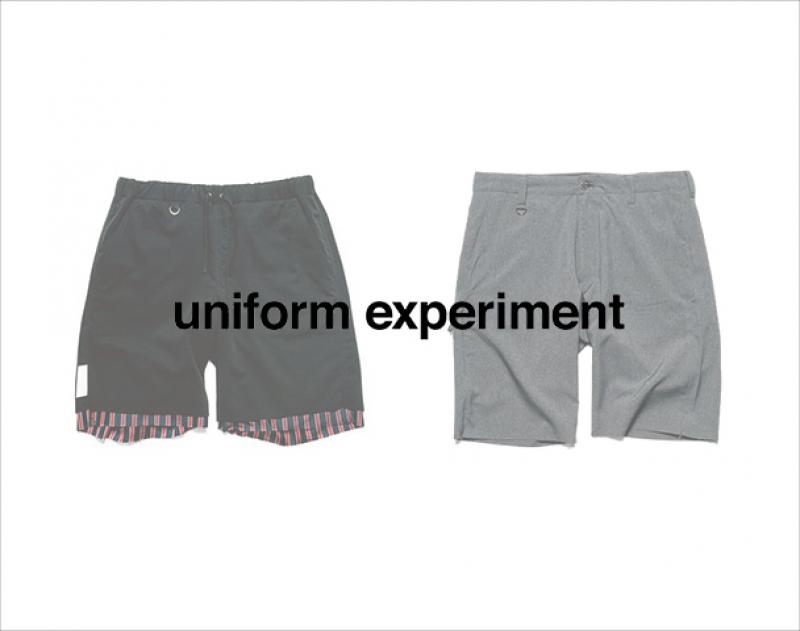 uniformexperiment / ƥ "CUT HEM STRIPE LAYERED SHORTS"andmore