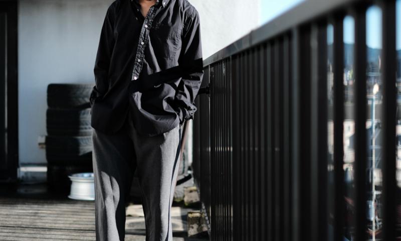 Engineered Garments:19th BD Shirt - 100's Broadcloth - Black