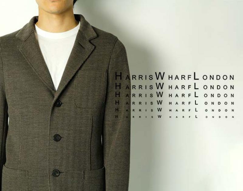 Harris Wharf London  / ƥ Men mac coat with Polaire Pressed Woolandmore