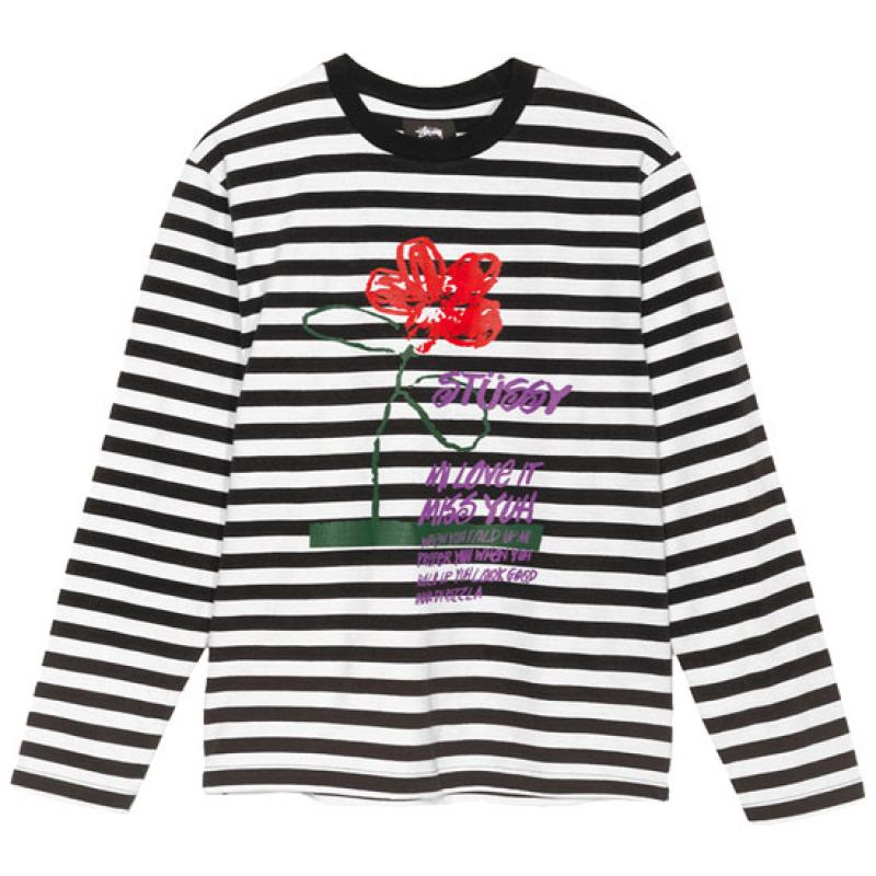 Stüssy Flower Stripe L/SL Crew