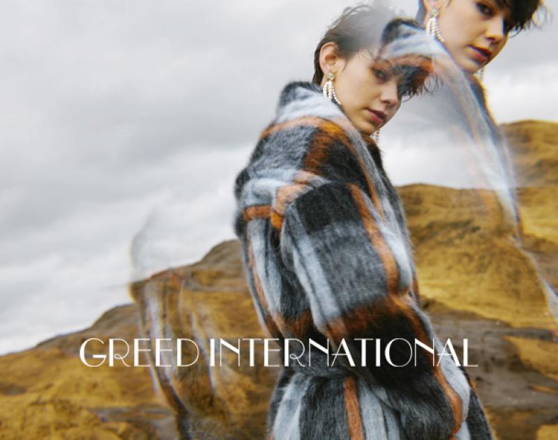 GREED INTERNATIONAL / ƥ"Check Shaggy Gown Coat"​​