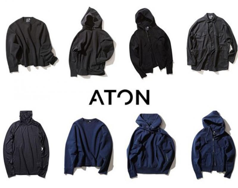 ATON / ƥ "NATURAL CARNENT DYE URAKE HOODIE" 