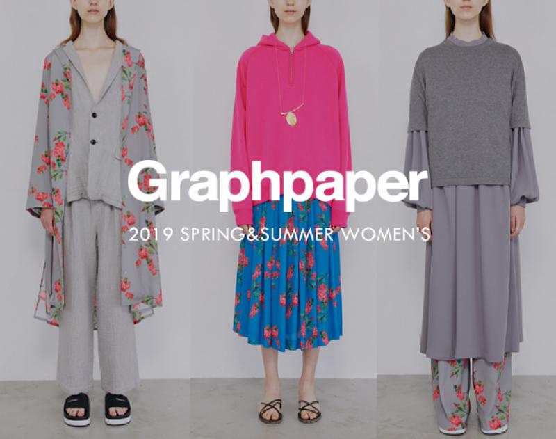 Graphpaper / 19SS-WOMENS  "Flower Printed Gather Shirt Dress" and more​