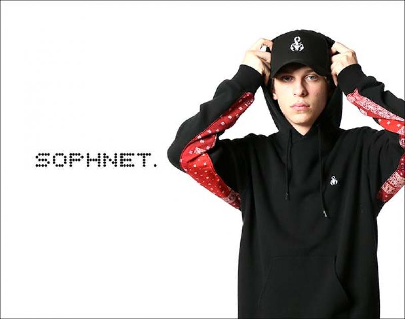 SOPHNET.  / ƥ SLEEVE PANEL PULLOVER HOODIE