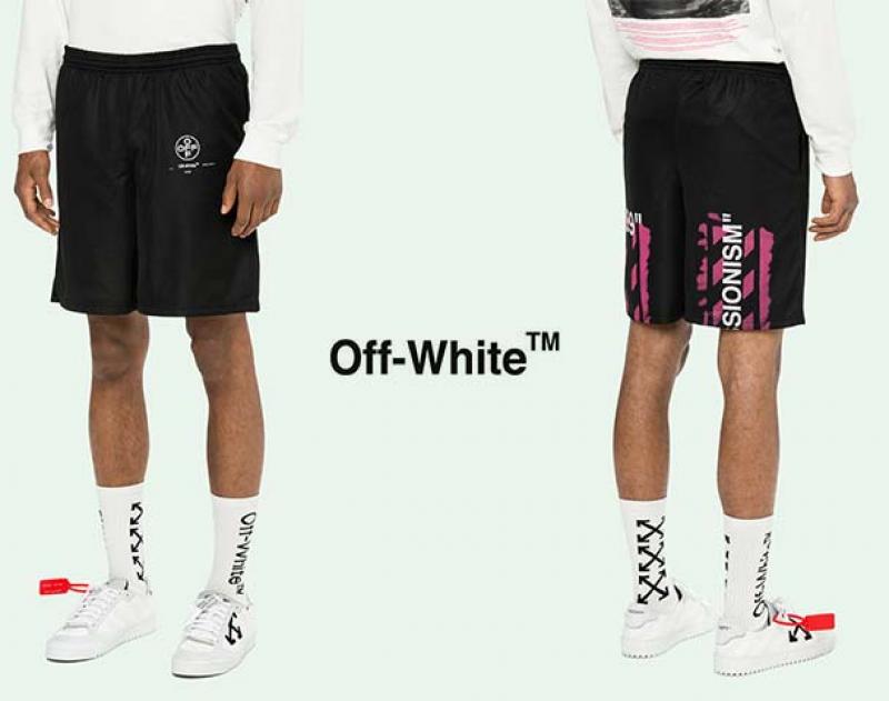 Off-White / ƥ DIAG STENCIL MESH SHORTSandmore