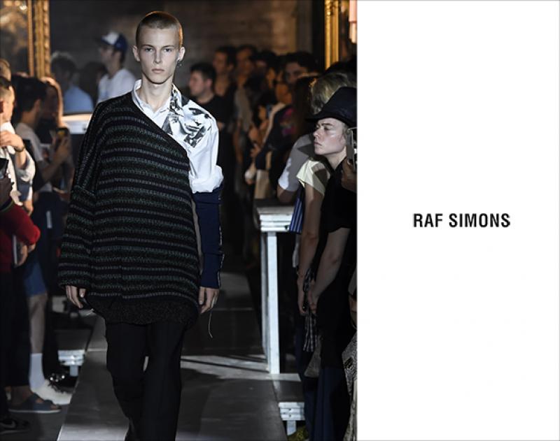 RAF SIMONS / ƥ "Oversized jacquard sweater with separete"andmore