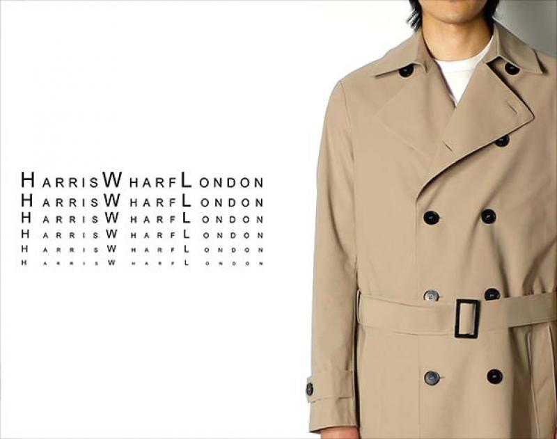 Harris Wharf London  / ƥ Men double-breasted ttrench coat Light Technicandmore