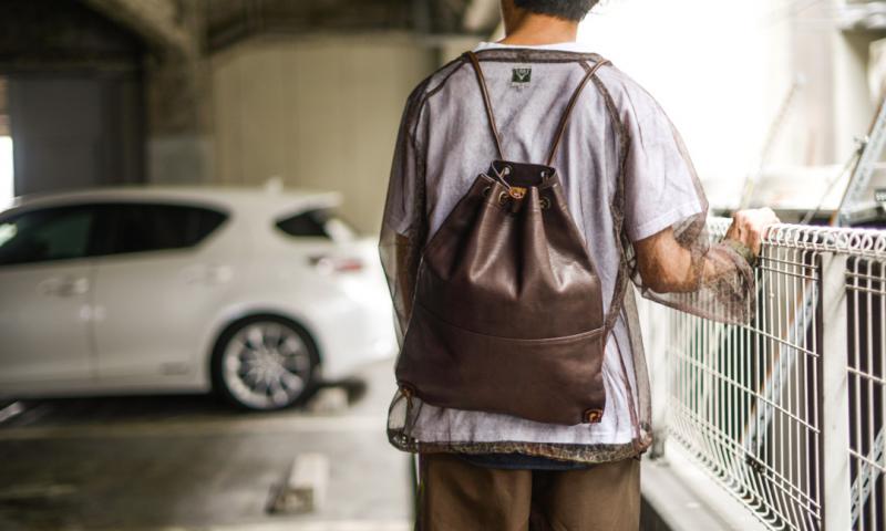 MOTO:BAG27 GOAT LEATHER KNAPSACK