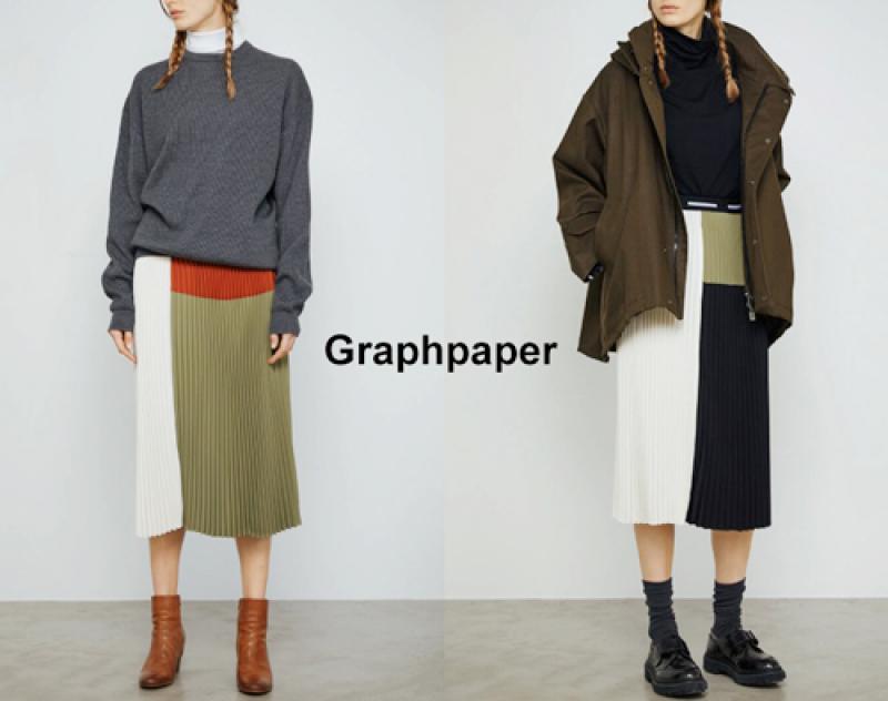 Graphpaper 19AWƥ Satin Pleats Skirtand more