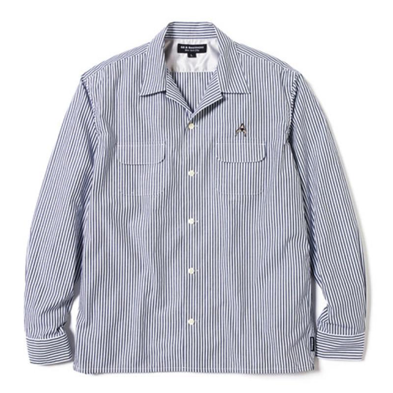 68&BROTHERS Stripe Open Collar Shirts by PUTS