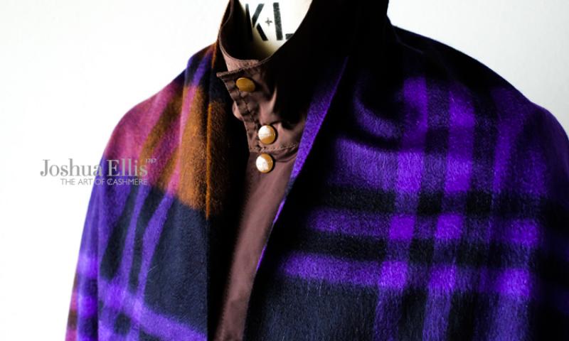 Joshua Ellis:Tartan Primary Cashmere Stole