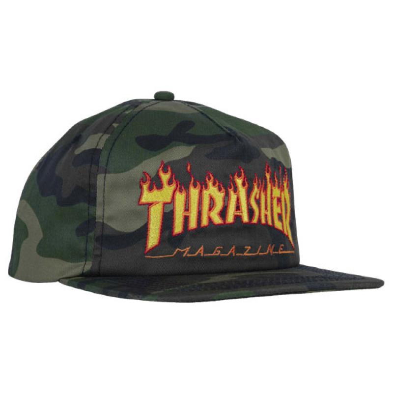 Thrasher Flame Snapback Camo