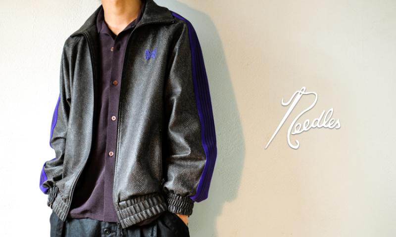 Needles:Track Jacket – Synthetic Leather / Python