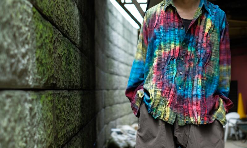 Rebuild By Needles:Ribbon Wide Shirt / Tie Dye