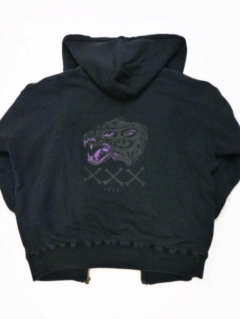 GANGSTERVILLE(󥰥)PANTHER PISS-DOUBLE FACE SWEAT ZIP UP HOODIE