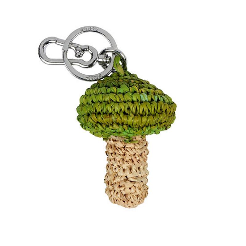 Stussy Mushroom Raffia Keychain