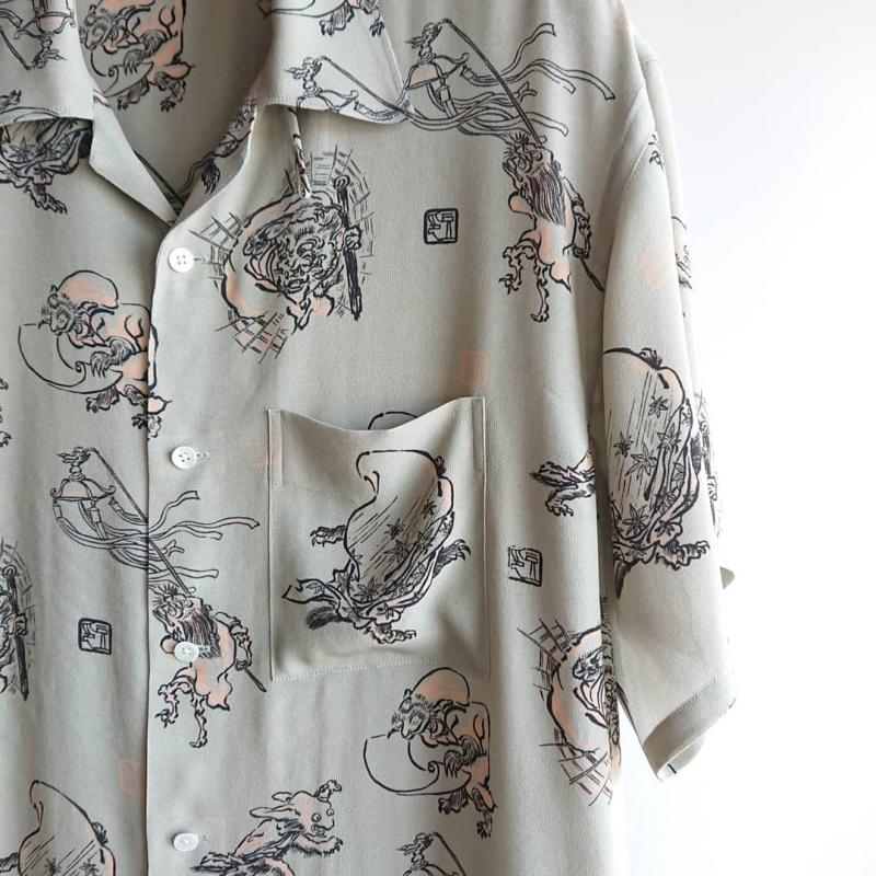 OLD JOEORIGINAL PRINTED OPEN COLLAR SHIRTS -YOUKAI-