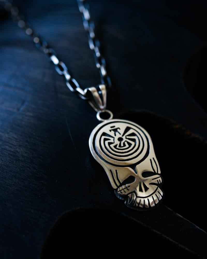 Clifton Mowa:Maze&Skull Pendant