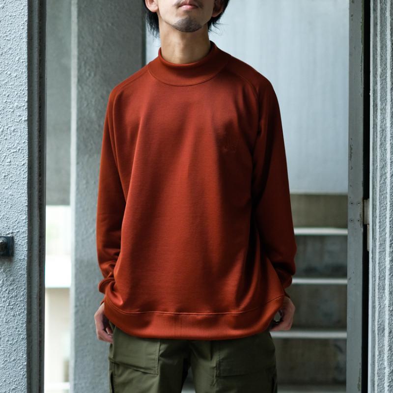 Needles:L/S Mock Neck Tee