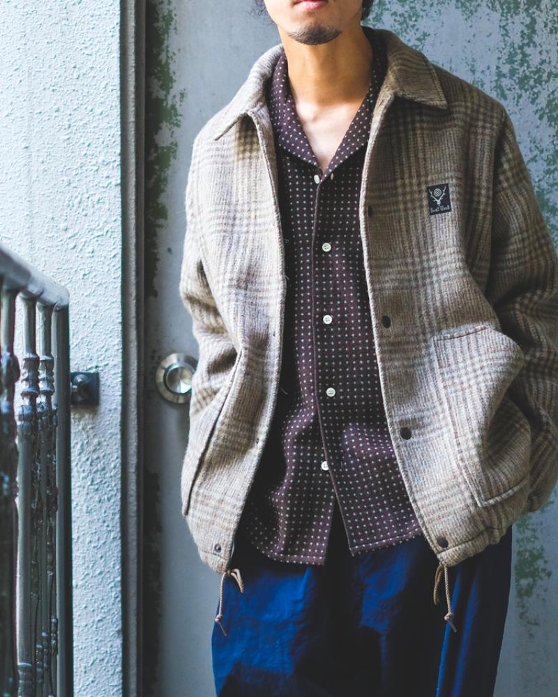 South2 West8:Coach Jacket – W/N/M/A Shaggy Plaid