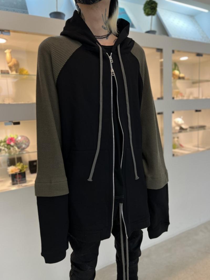 A.F ARTEFACT / Knit Combi Big Hoodie Zip 