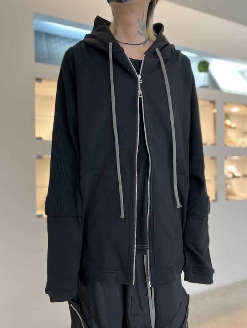 A.F ARTEFACT / Knit Combi Big Hoodie Zip 