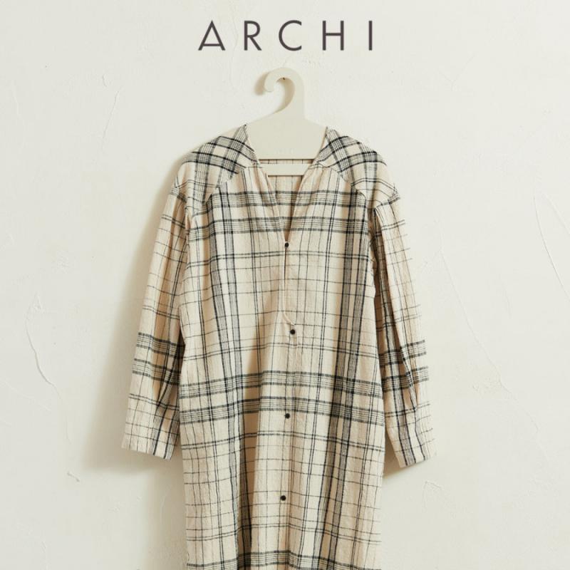 ARCHI / ƥ CHECKED SHIRTS GOWNand more