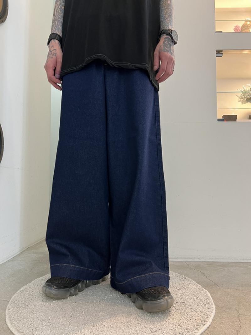 my beautiful landlet / DENIM NO TUCK WIDE PANTS 