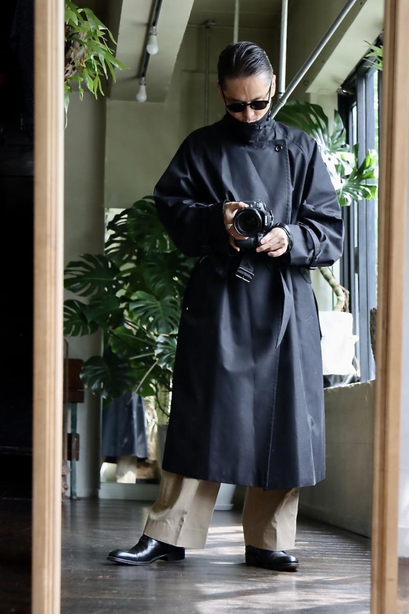 blurhms֥顼ॹ Gabardine Double Belt Trench Coat(BHS22F001)BLACK 