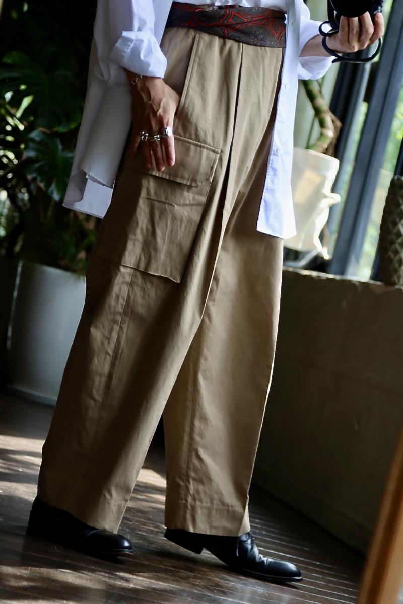 blurhms֥顼ॹ Washed Gabardine Super Wide 6P Slacks(BHS22F029)BEIGEȯ