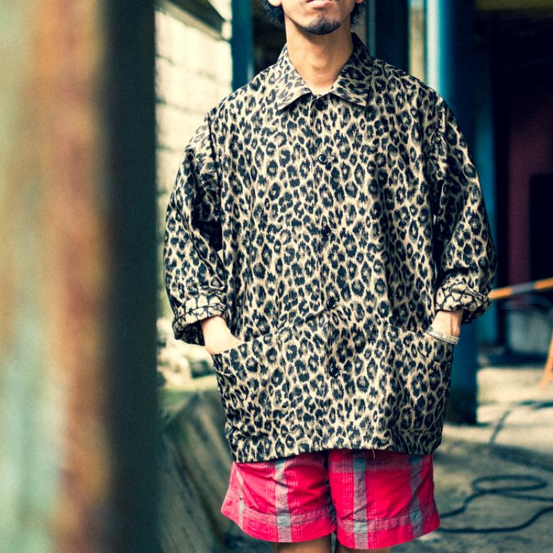 Needles:L/S Cabana Shirt PE/C/N Leopard Jq.