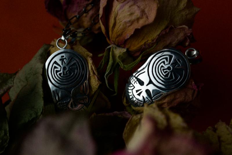 Clifton Mowa:Maze&Skull Pendant