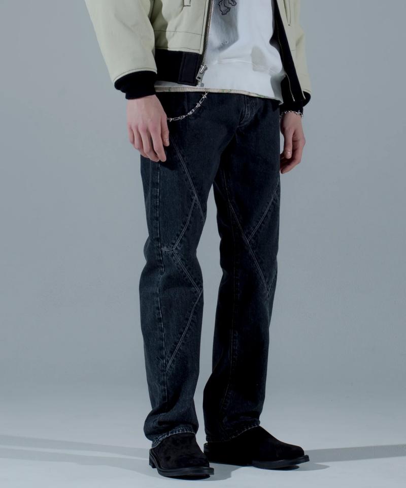 JieDa []  SWITCHING PANEL DENIM PANTS <å󥰥ѥͥǥ˥ѥ> ڤؤܤƥᥤ󥺤Τ褦˻ž夲Ƥޤ