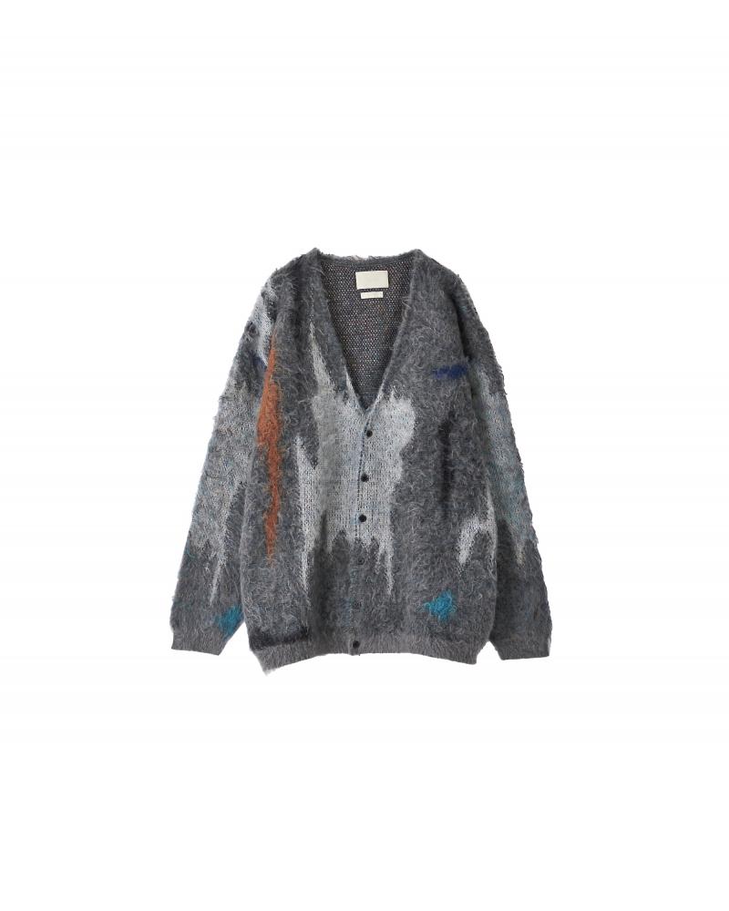 YOKE 衼22AW STILL JACQUARD CARDIGAN(YK22AW0414S)TOP GRAY