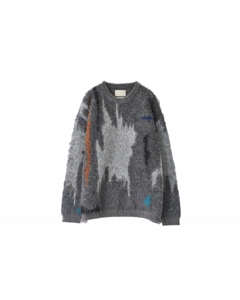 YOKE 衼22AW STILL JACQUARD CREWNECK(YK22AW0415S)TOP GRAY