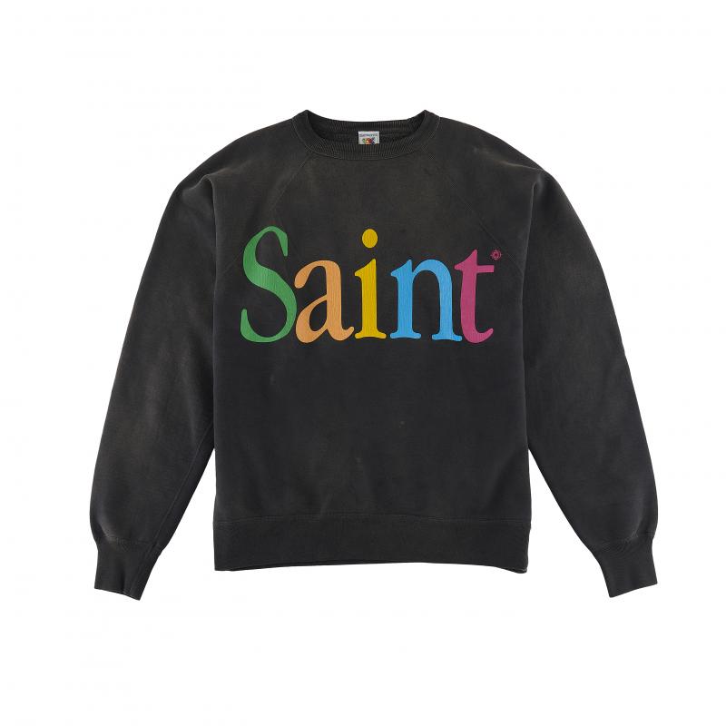 ©SAINT Mߡߡߡߡߡ ȥޥ 22AW COLOFUL SAINT CRW SWT(SM-A22-0000-015) BLACK 