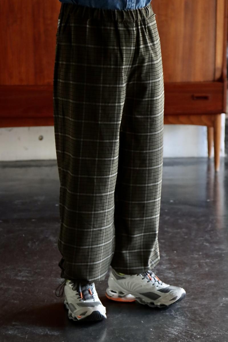 FreshService եå奵ӥ22AW WOOLY STRETCH OVER TRACK PANTS(FSW-22-PT_144)GREEN CHECK